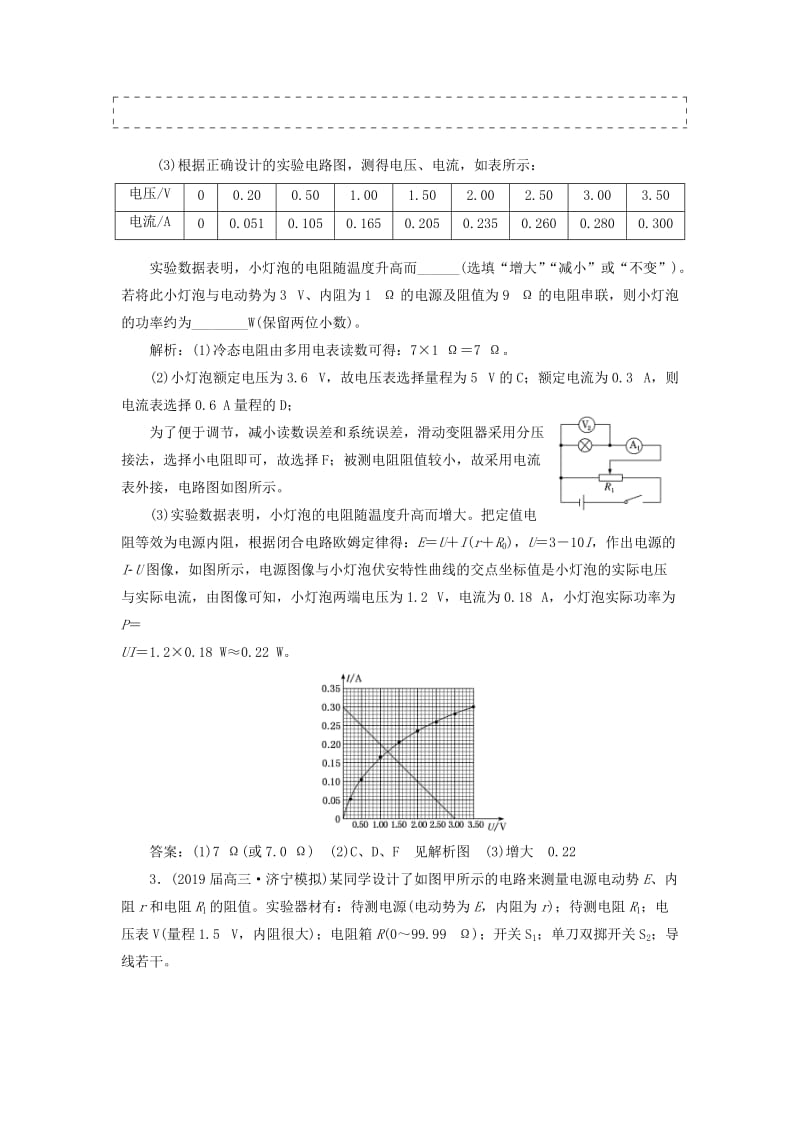 通用版2019版高考物理二轮复习专题检测二十五“分门别类”重温基础实验--系统方法含解析.doc_第2页