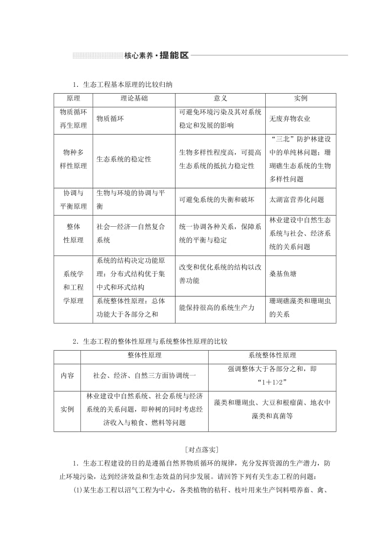 （通用版）2020版高考生物一轮复习 第十三单元 第四讲 生态工程学案（含解析）.doc_第3页