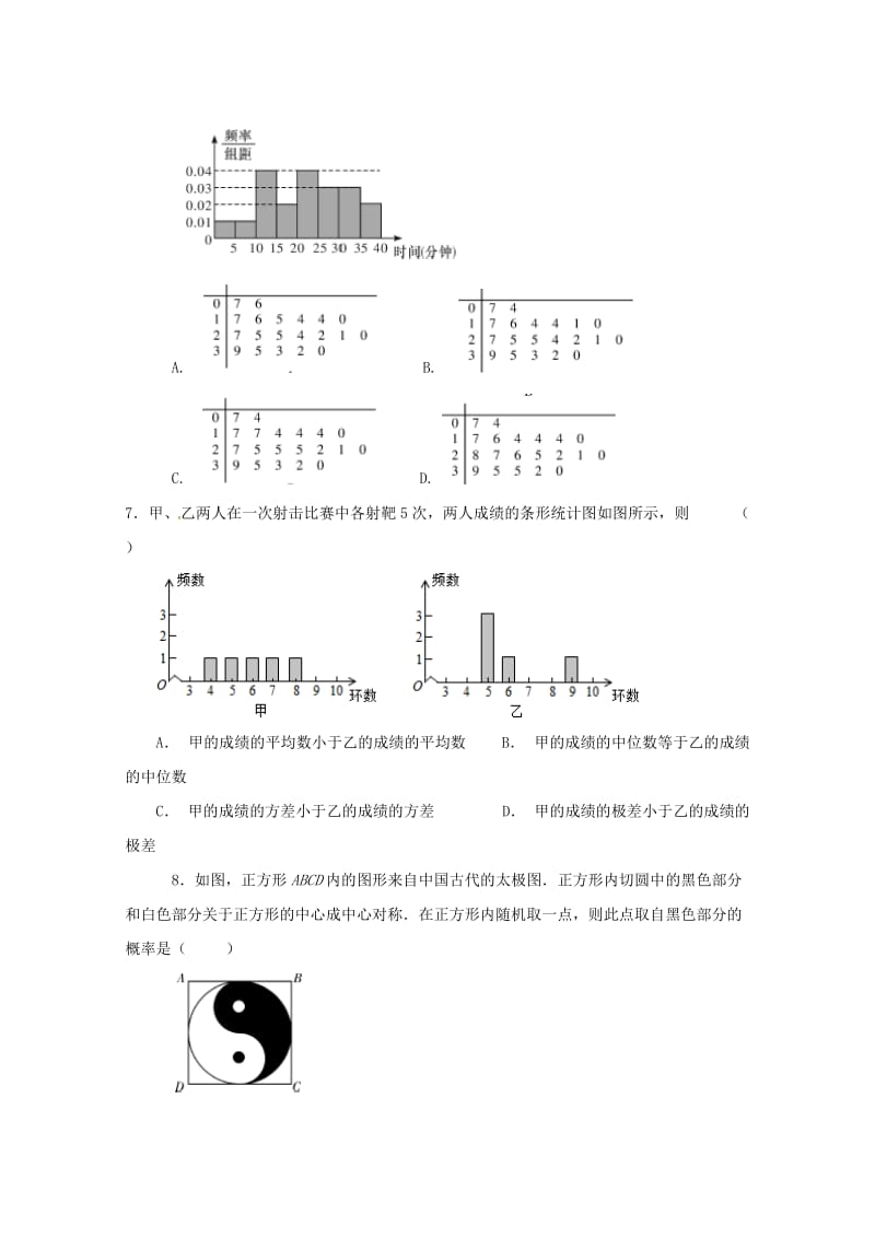 2019-2020学年高二数学上学期10月月考试题 (II).doc_第2页