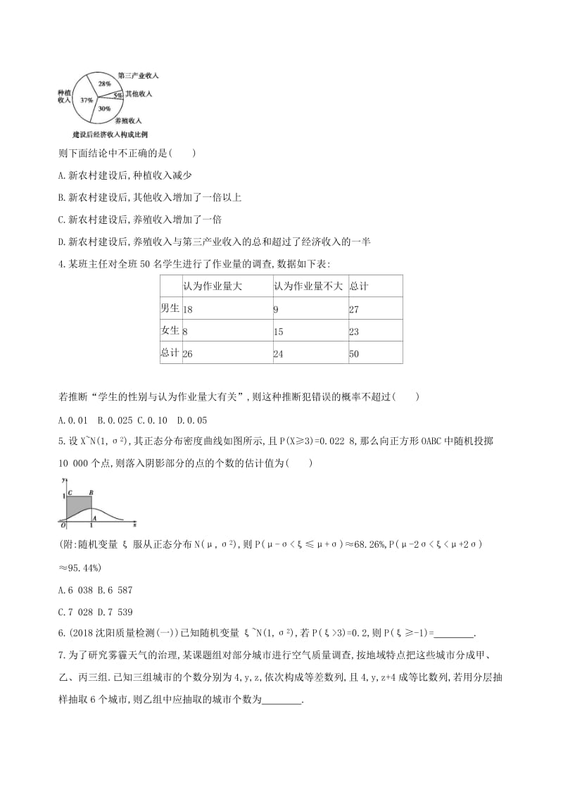 2019高考数学二轮复习 第15讲 统计与统计案例练习 理.docx_第2页