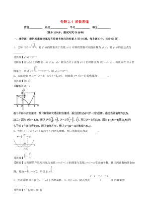 （江蘇專版）2019年高考數(shù)學一輪復習 專題2.4 函數(shù)圖像（測）.doc