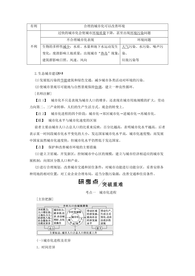 2020版高考地理一轮复习 第二模块 人文地理 第二章 城市与城市化 第二讲 城市化学案（含解析）新人教版.doc_第2页