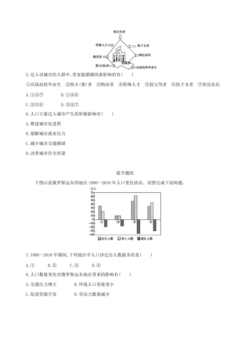 山西专用2019版高考地理总复习第七单元人口的变化第二讲人口的空间变化学案.doc_第2页