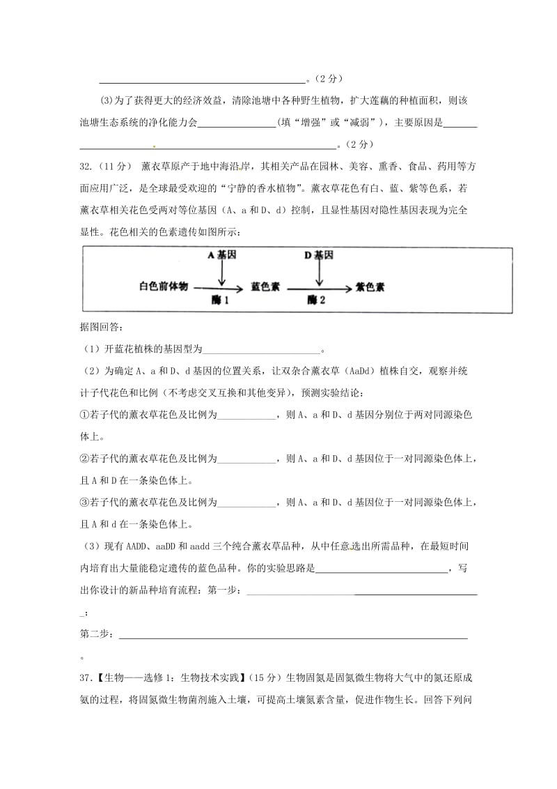 2019届高三生物8月摸底考试试题.doc_第3页