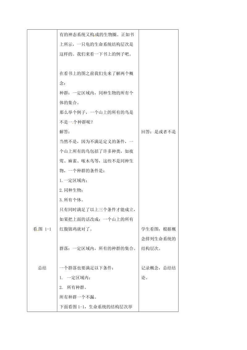 内蒙古开鲁县高中生物 第一章 走近细胞 1.1 从生物圈到细胞教案2 新人教版必修1.doc_第3页