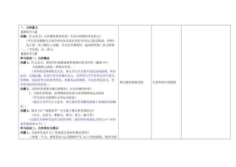 2018-2019年高中物理第7周 力教学设计.doc_第2页