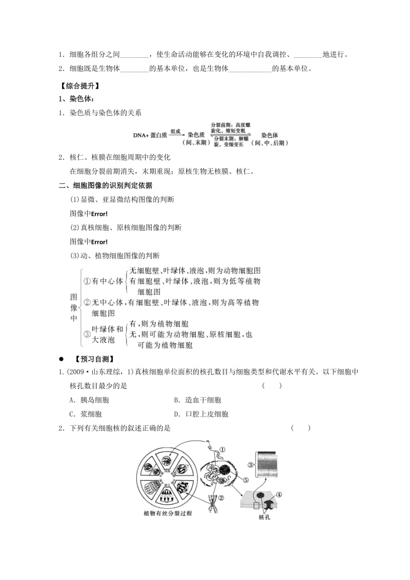 广东省惠州市2019年高考生物总复习 3-3 细胞核学案.doc_第2页