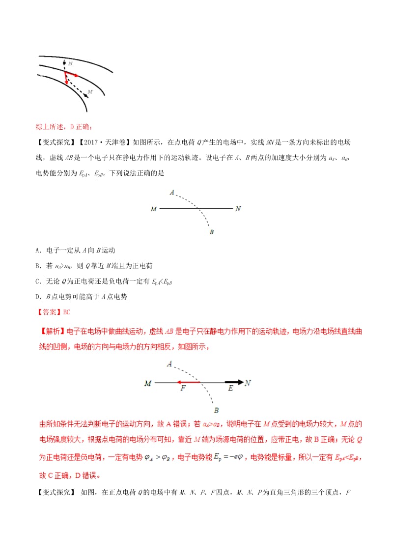 2019年高考物理 命题猜想与仿真押题 专题09 电场命题猜想（含解析）.doc_第3页