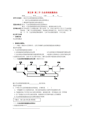 河北省石家莊市高中生物 第五章 生態(tài)系統(tǒng)及其穩(wěn)定性 5.2 生態(tài)系統(tǒng)的能量流動(dòng) 第3課時(shí)教學(xué)案 新人教版必修3.doc