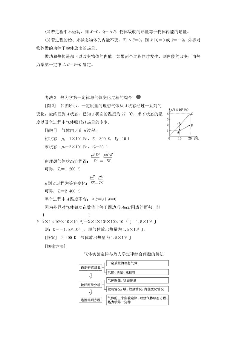 （通用版）2020版高考物理一轮复习 第十三章 第77课时 热力学定律（重点突破课）讲义（含解析）.doc_第2页