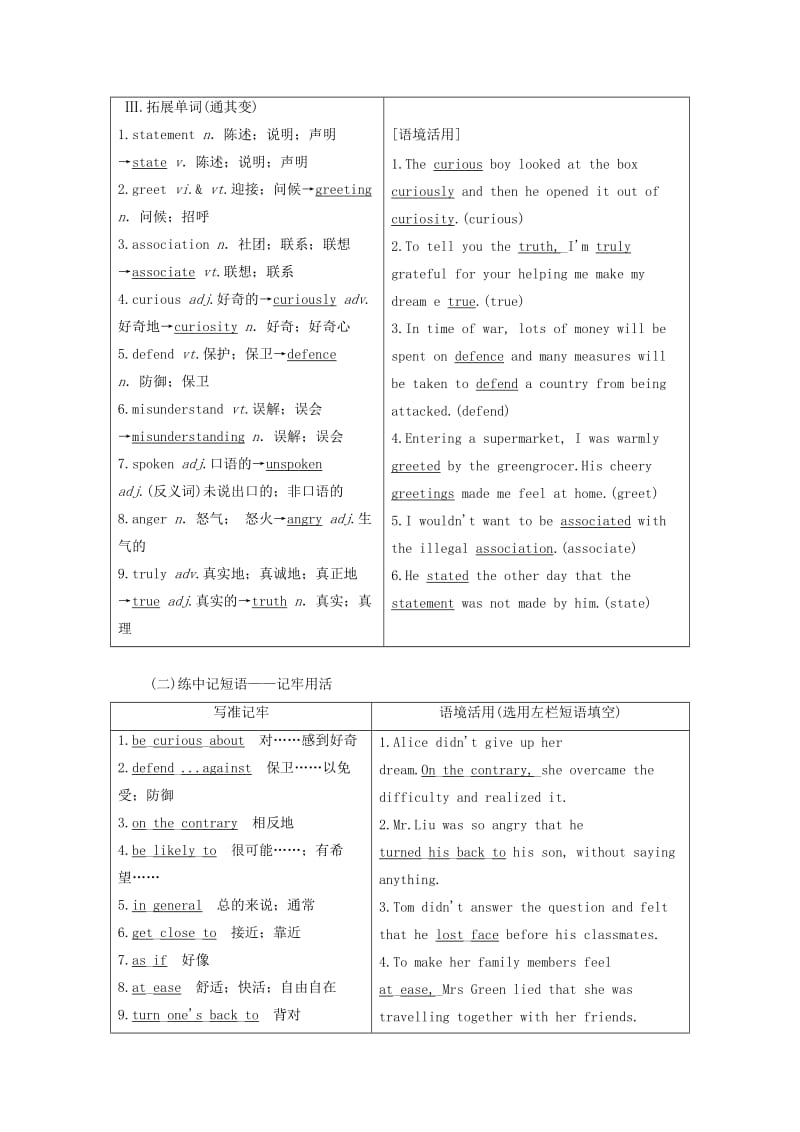 （新课改省份专用）2020高考英语大一轮复习 Unit 4 Body language教案（含解析）新人教版必修4.doc_第2页