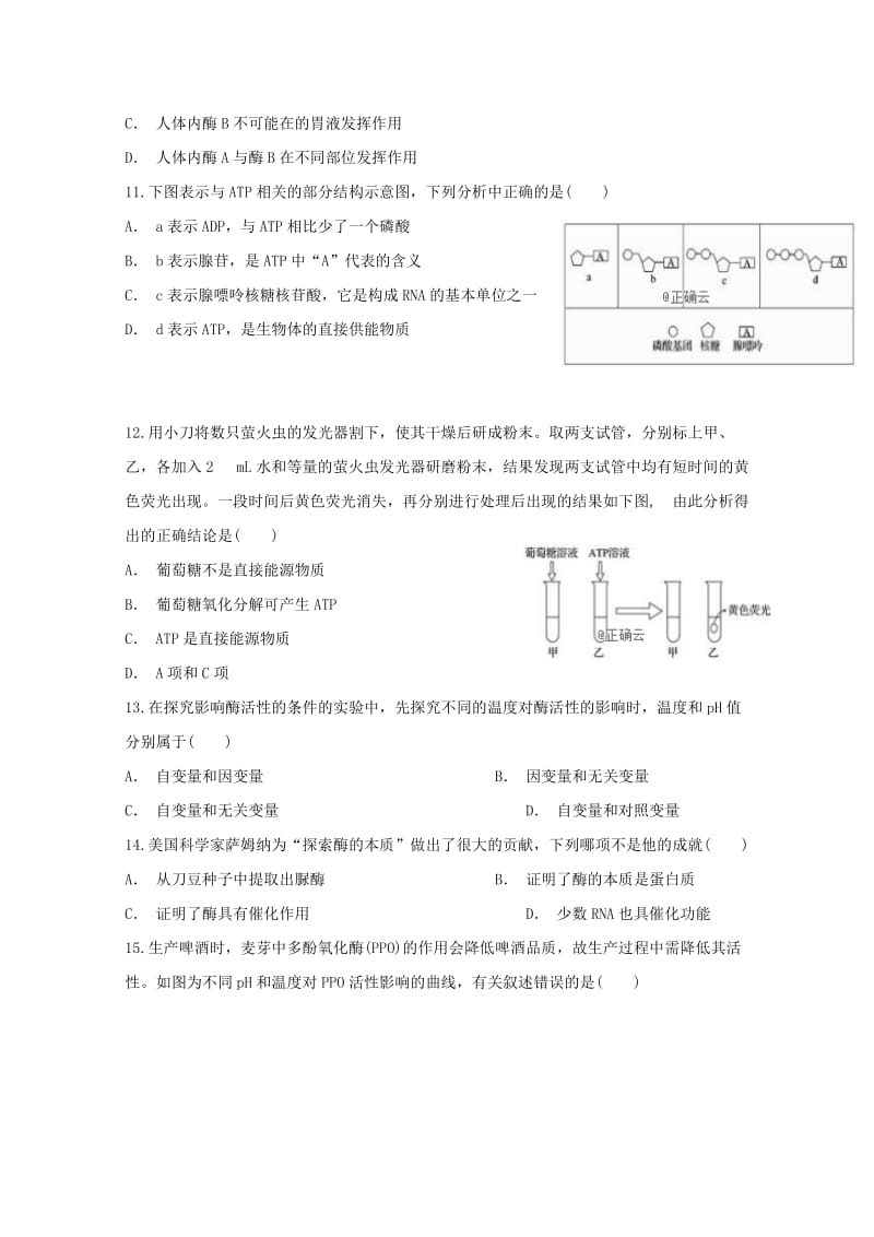 2018-2019学年高一生物下学期第一次月考试题(重点班).doc_第3页