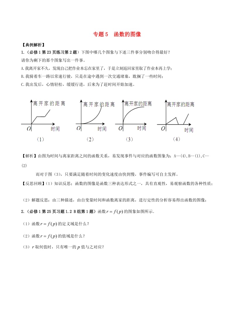 2019高考数学《从课本到高考》之集合与函数 专题05 函数的图像学案.doc_第1页