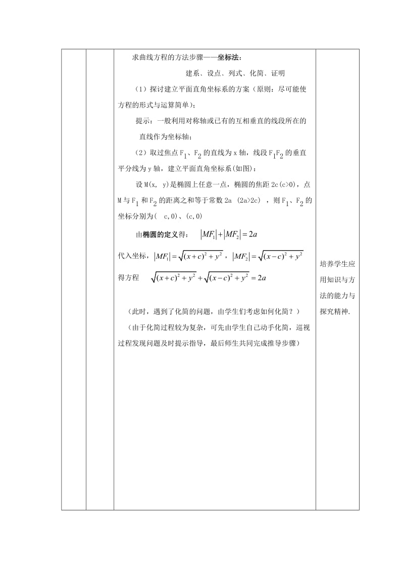 陕西省蓝田县高中数学 第二章 解析几何初步 2.1.1 椭圆及其标准方程教案3 北师大版必修2.doc_第3页