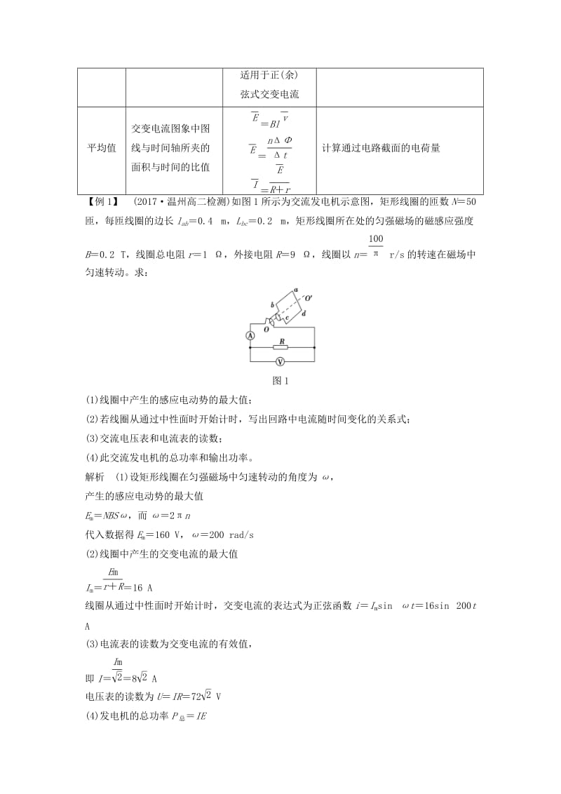 浙江省2018-2019版高中物理 第五章 交变电流章末整合提升学案 新人教版选修3-2.doc_第2页