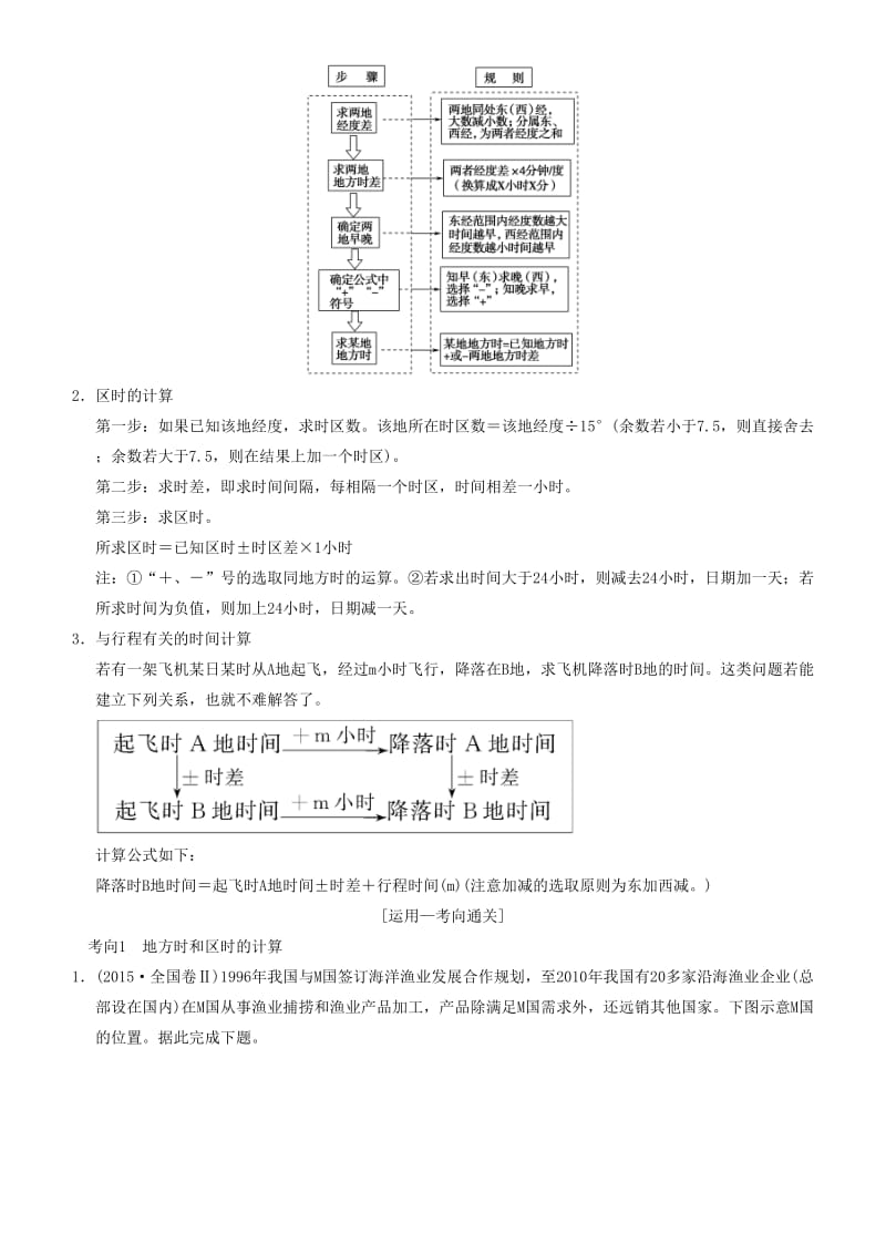 2019高考地理一轮复习 第四讲 地球的自转及其地理意义讲练结合学案.doc_第3页