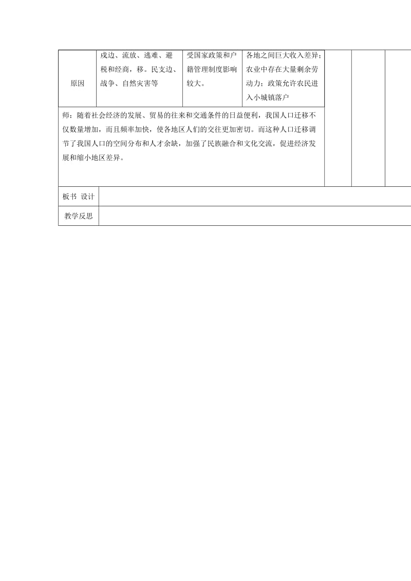 江西省万载县高中地理 第一章 人口的增长、迁移与合理容量 1.2 人口迁移 第一课时教案 中图版必修2.doc_第3页