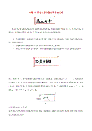 2019年高考物理二輪復習十大熱門考點專項突破 專題07 帶電粒子在復合場中的運動練習.doc