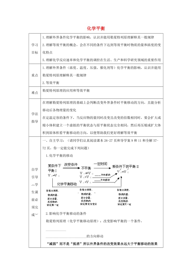 辽宁省抚顺市高中化学 第二章 化学反应速率和化学平衡 2.3 化学平衡导学案新人教版选修4.doc_第1页