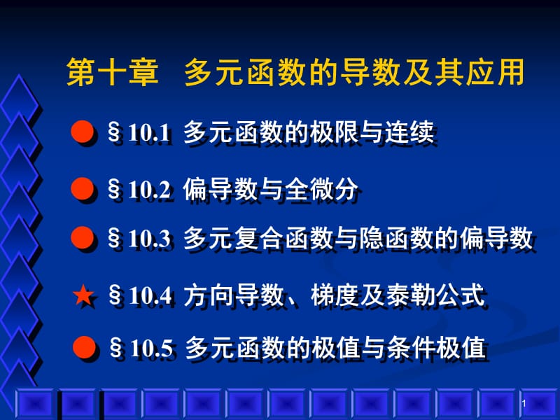 方向导数与梯度黑塞矩阵与泰勒公式ppt课件_第1页