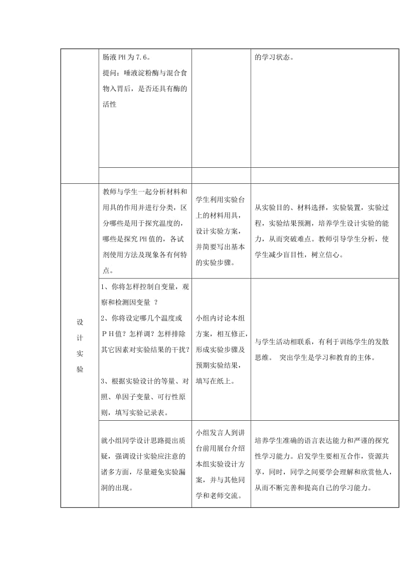 陕西省安康市石泉县高中生物 第四章 光合作用和细胞呼吸 4.1.3 影响酶促反应的因素教案 苏教版必修1.doc_第2页