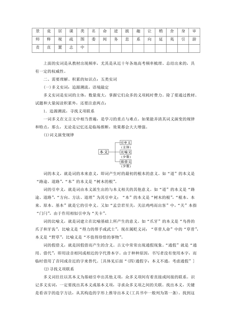 （江苏专用）2020版高考语文新增分大一轮复习 第三章 文言文阅读 专题三 核心突破一理解实词含义讲义（含解析）.docx_第2页