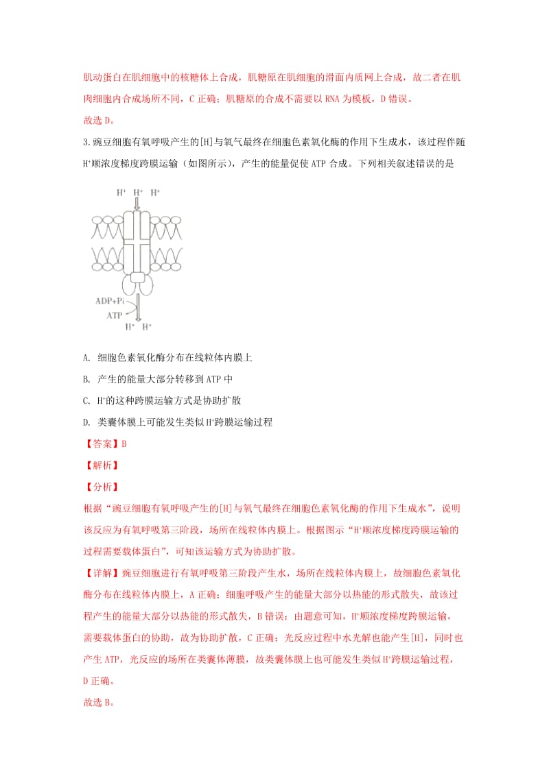 陕西省周至县2019届高三生物上学期第一次模拟考试试题（含解析）.doc_第2页