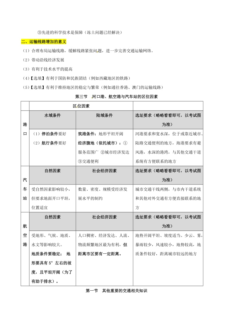 决胜2019年高考地理二轮复习 夯基解题王 专题13 交通运输布局夯基手册（含解析）.doc_第3页