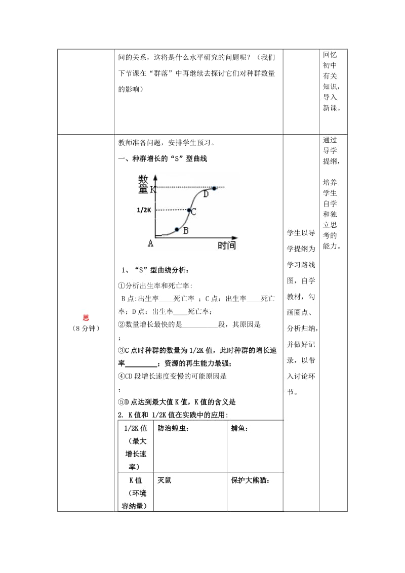 四川省成都市高中生物 第四章 种群和群落 4.2 种群数量的变化（第二课时）教案 新人教版必修3.doc_第2页