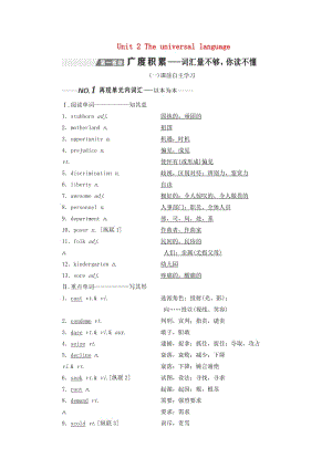 （全國通用）2020高考英語一輪復(fù)習(xí) Unit 2 The universal language講義（含解析）牛津譯林版選修8.doc