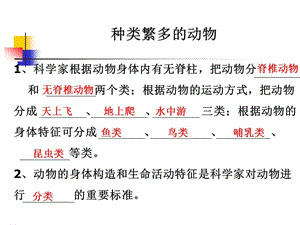 《種類繁多的動(dòng)物》教科版小學(xué)科學(xué)六年級(jí)上冊(cè)第四單元.ppt