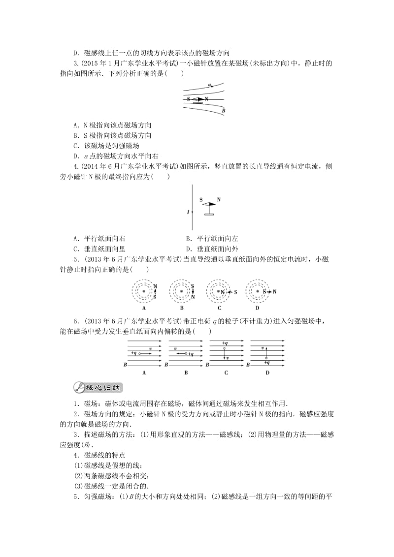 广东省2019高考物理一轮基础复习讲义 专题12 磁场（含解析）.doc_第2页