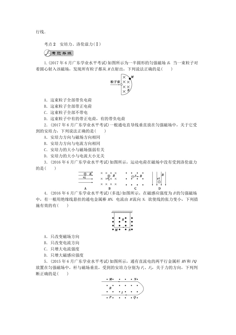 广东省2019高考物理一轮基础复习讲义 专题12 磁场（含解析）.doc_第3页