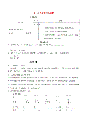 （江蘇專版）2019年高考數(shù)學(xué)一輪復(fù)習(xí) 專題2.5 二次函數(shù)與冪函數(shù)（講）.doc