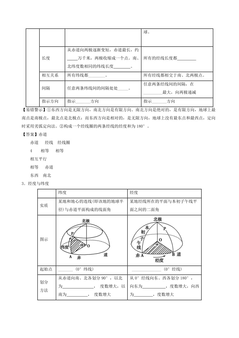 2019年高考地理一轮复习 第1.1讲 地球和地图（练）.doc_第2页