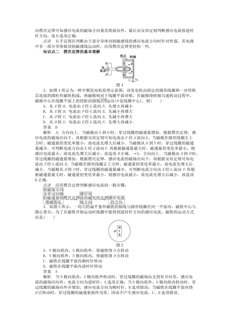 2018-2019学年高中物理第一章电磁感应第4节楞次定律练习教科版选修.docx_第3页