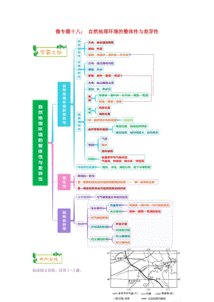 2019高考地理第一輪復(fù)習(xí) 專(zhuān)題5 微專(zhuān)題十八 自然地理環(huán)境的整體性與差異性思維導(dǎo)圖學(xué)案.doc