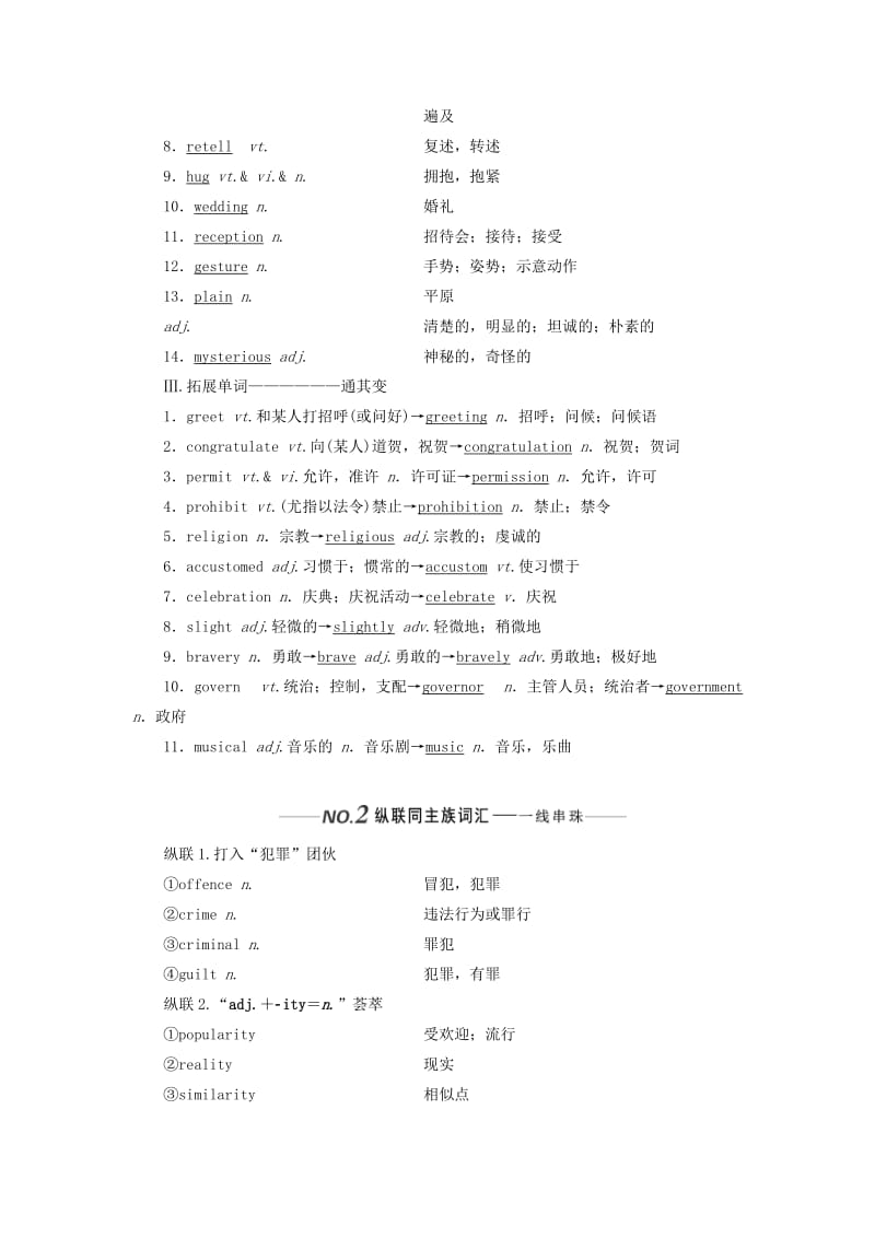 （全国通用）2020高考英语一轮复习 Unit 3 Understanding each other讲义（含解析）牛津译林版选修6.doc_第2页