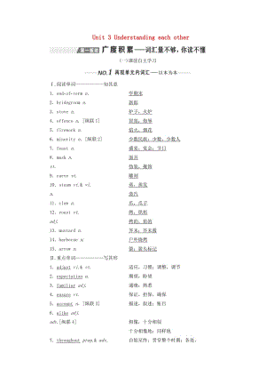 （全國通用）2020高考英語一輪復習 Unit 3 Understanding each other講義（含解析）牛津譯林版選修6.doc