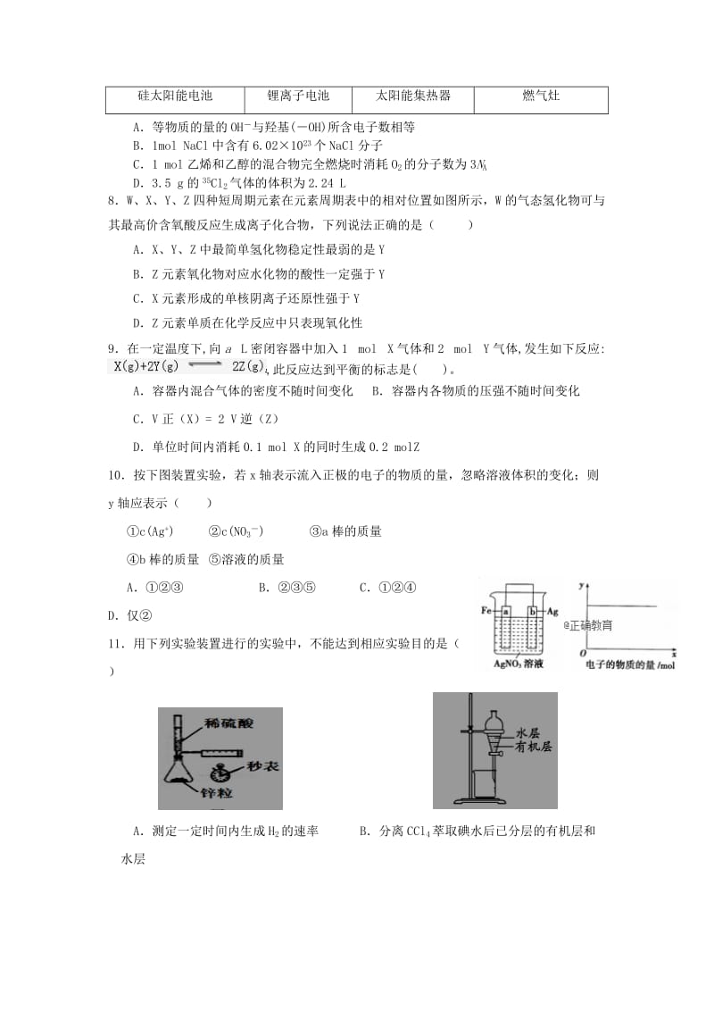 2019版高一化学6月月考试题.doc_第2页