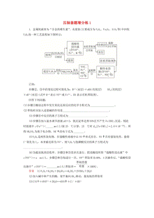 （江蘇專用）2019屆高考化學(xué)二輪復(fù)習(xí) 壓軸套題增分練1.doc