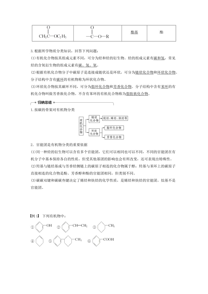 2018-2019版高中化学专题2有机物的结构与分类第二单元有机化合物的分类和命名第1课时学案苏教版选修5 .doc_第2页