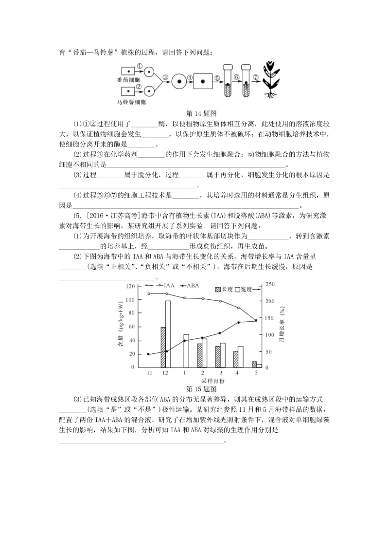 （江苏专用）2019年高考生物一轮总复习 课时作业（四十五）细胞工程.doc_第3页