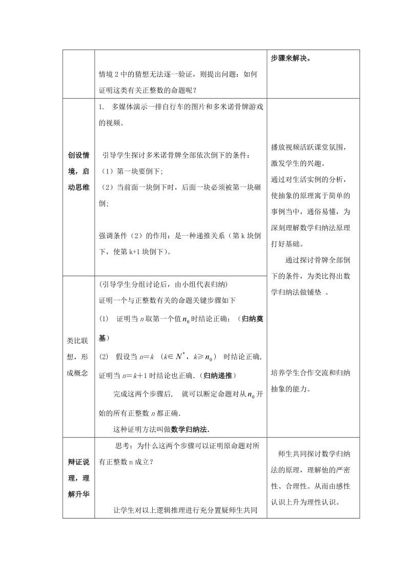 陕西省周至县高中数学 第一章 推理与证明 1.4 数学归纳法（1）教案 北师大版选修2-2.doc_第2页