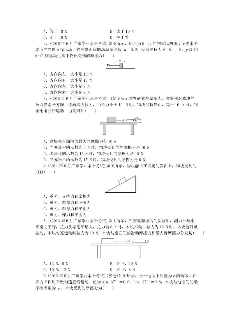 广东省2019高考物理一轮基础复习讲义 专题3 相互作用（含解析）.doc_第2页