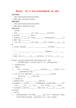 江蘇省東臺市高中地理 第四單元 區(qū)域綜合開發(fā)與可持續(xù)發(fā)展 4.2.1 農(nóng)業(yè)與區(qū)域可持續(xù)發(fā)展（第1課時）導(dǎo)學(xué)案魯教版必修3.doc