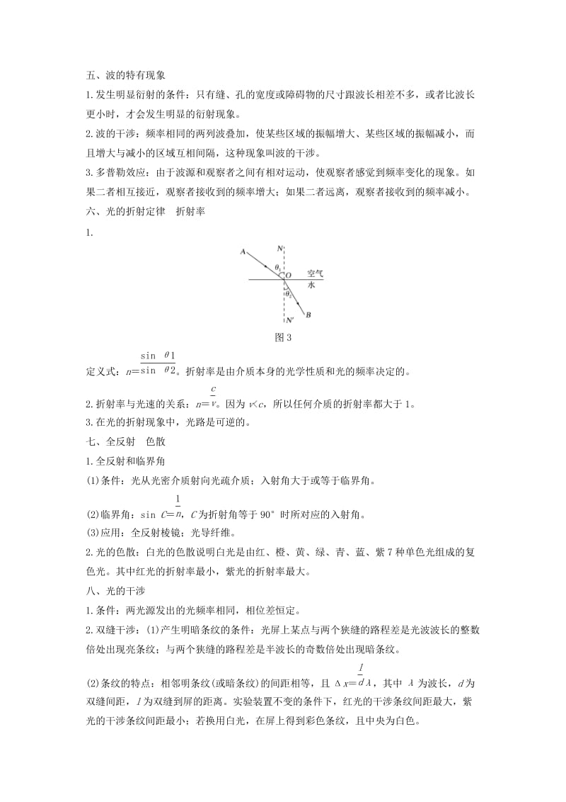 江苏专用2019高考物理二轮复习要点回扣专题19选修3 -4学案.doc_第2页