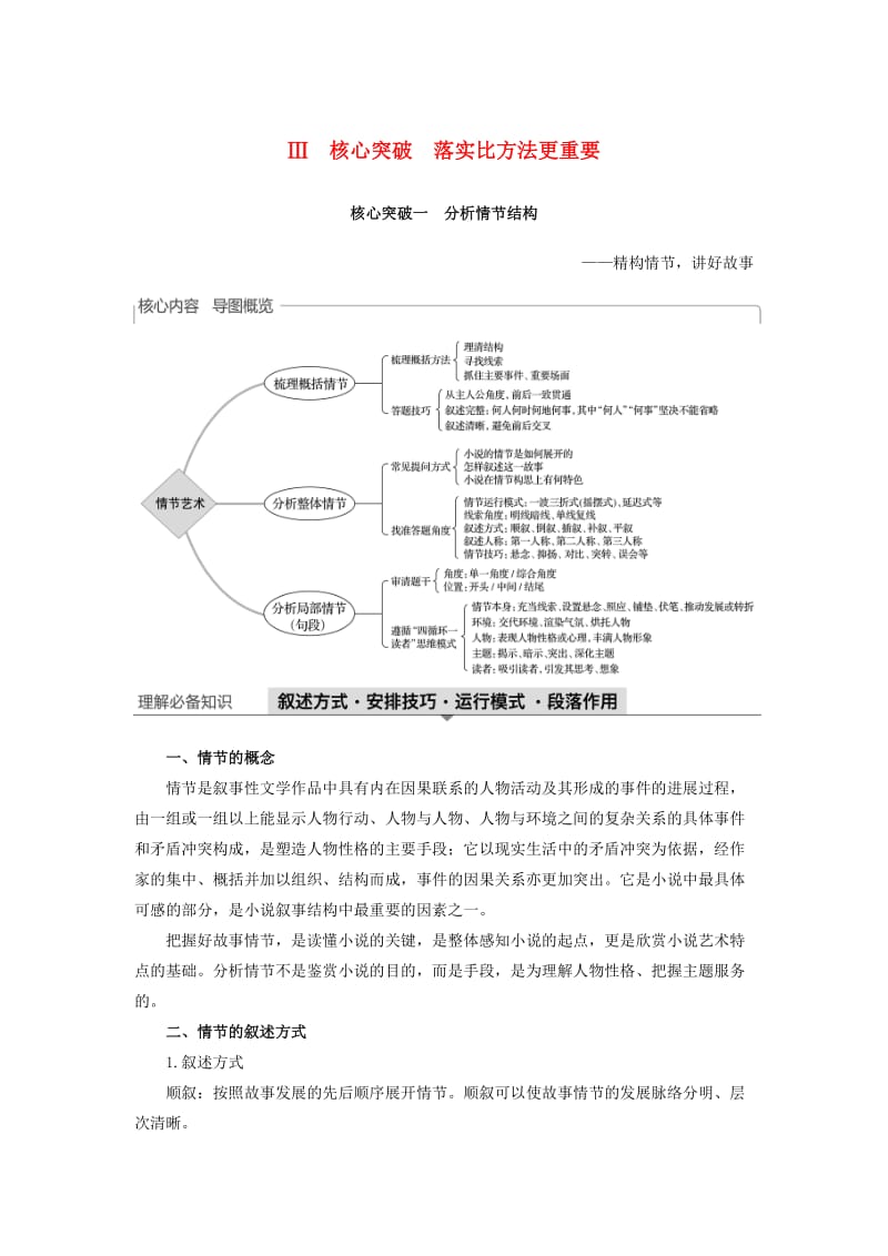 （浙江专用）2020版高考语文一轮复习 第三部分 文学类小说阅读 专题十六 文学类阅读 小说阅读Ⅲ 核心突破一 分析情节结构试题.docx_第1页