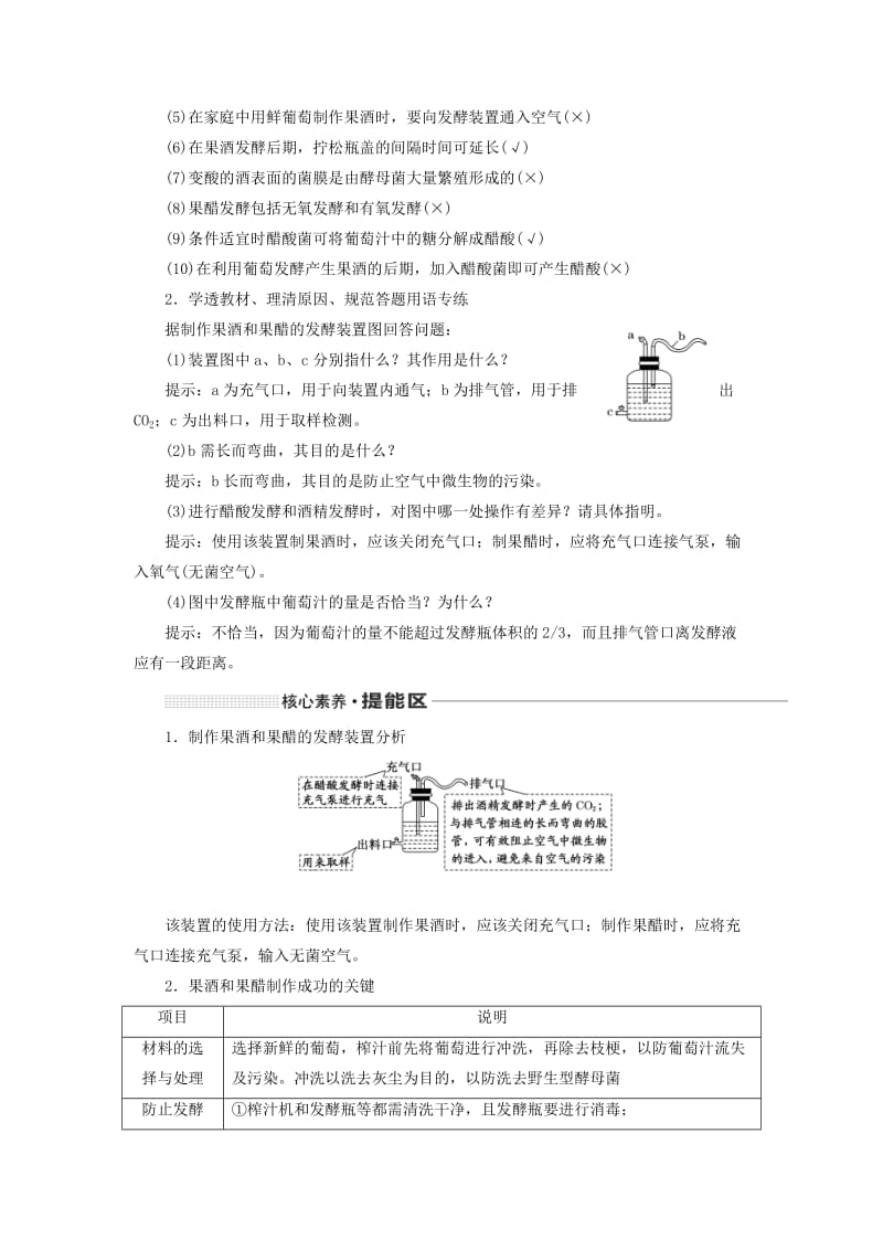 （通用版）2020版高考生物一轮复习 第十二单元 第一讲 传统发酵技术的应用学案（含解析）.doc_第2页