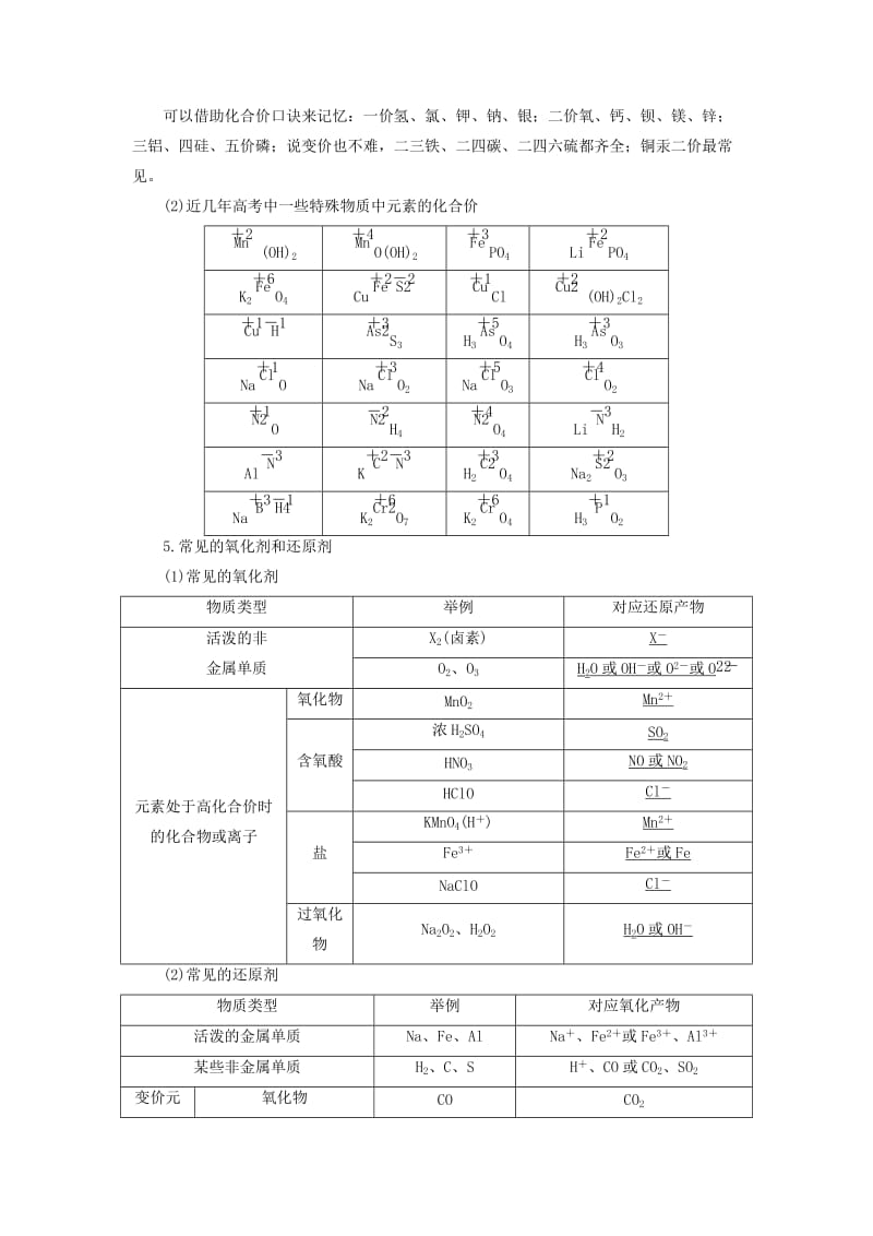 通用版2020高考化学一轮复习第二章化学物质及其变化2.3氧化还原反应学案含解析.doc_第2页